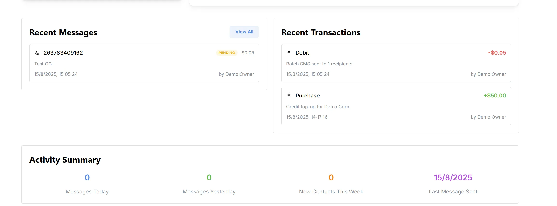 Client Dashboard